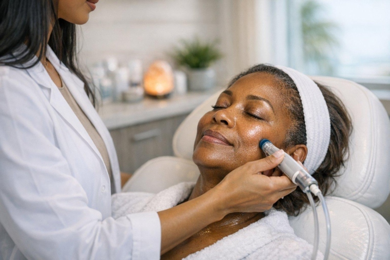 HydraFacial for Clogged Pores and Dehydration from Florida Humidity in Fort Lauderdale