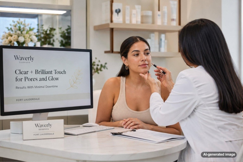 Clear + Brilliant Touch for Pores and Glow: Results With Minimal Downtime
