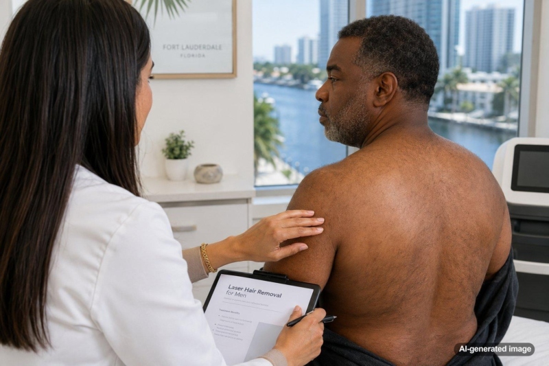 Laser Hair Removal for Men's Back and Shoulders in Humid South Florida Climates