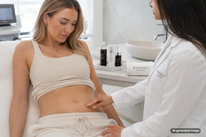 Morpheus8 for Crepey Skin on the Lower Abdomen After C-Section