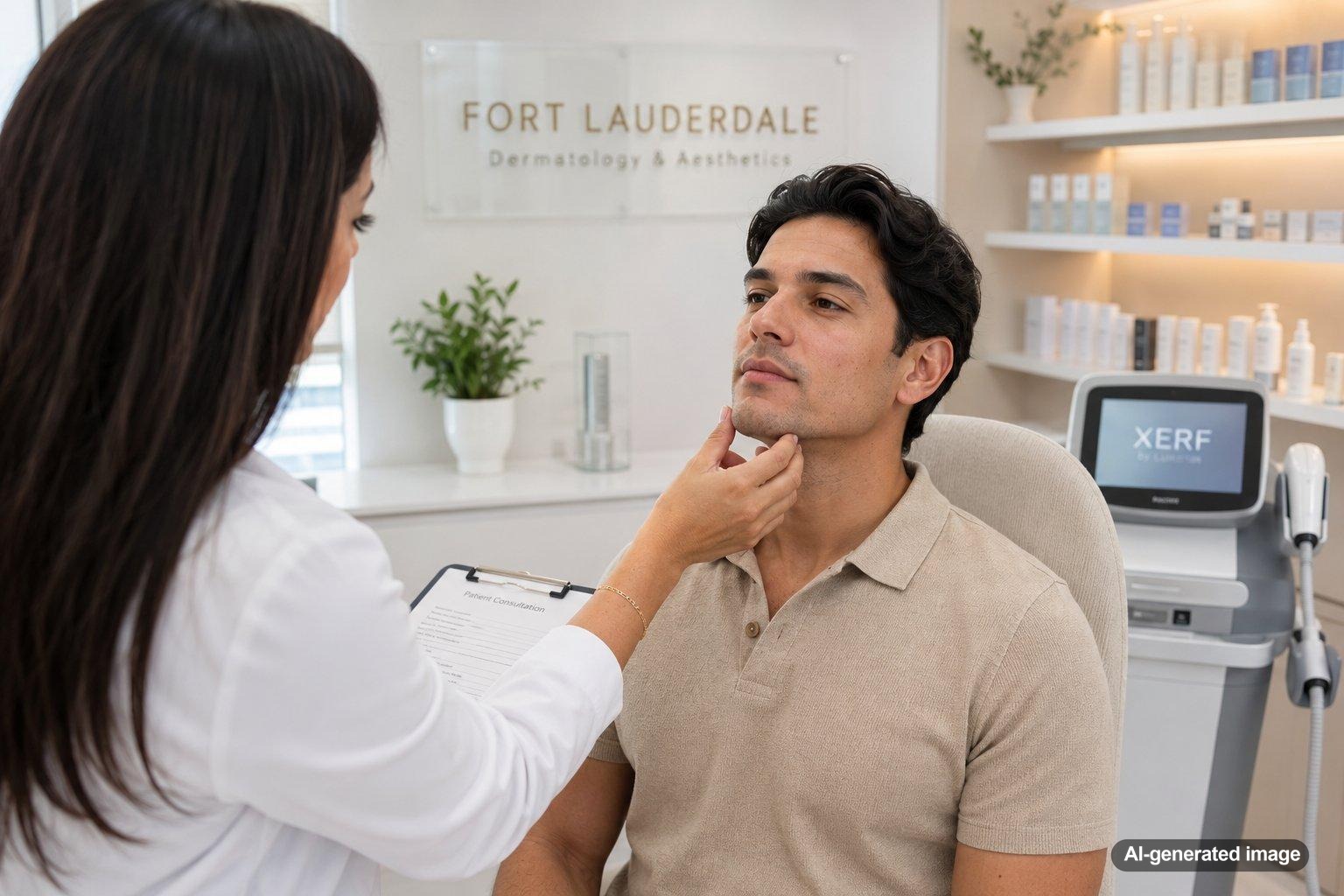 XERF for Men With Loose Jawline Skin in Fort Lauderdale