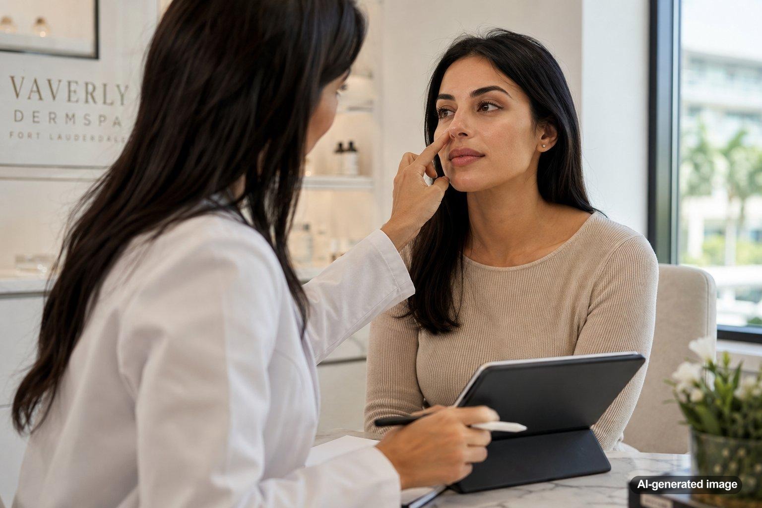 Can Excel V+ Treat Broken Capillaries Around the Nostrils?