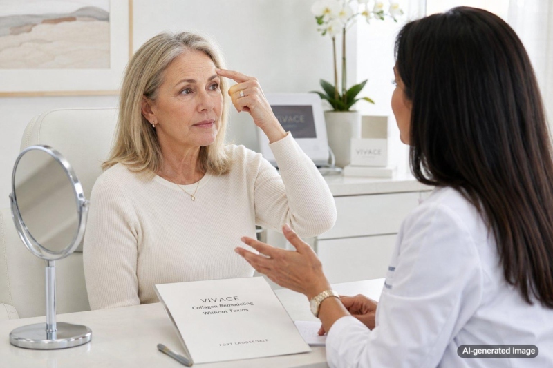 Vivace for Forehead Wrinkles and Glabellar Lines Without Toxins