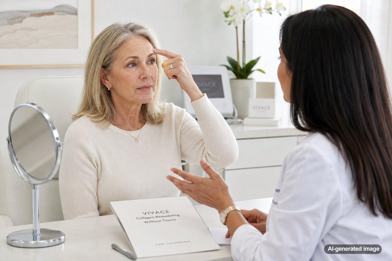 Vivace for Forehead Wrinkles and Glabellar Lines Without Toxins