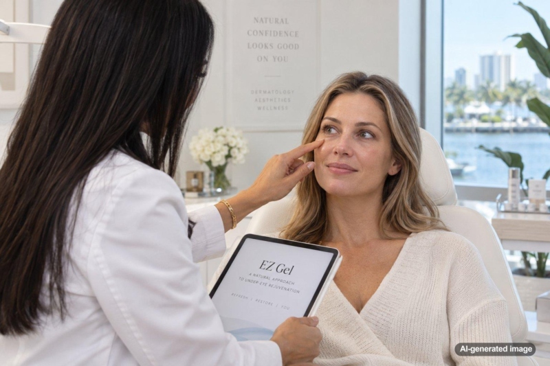 EZ Gel for Tear Trough Hollows in Patients Who Want a Natural-Looking Option