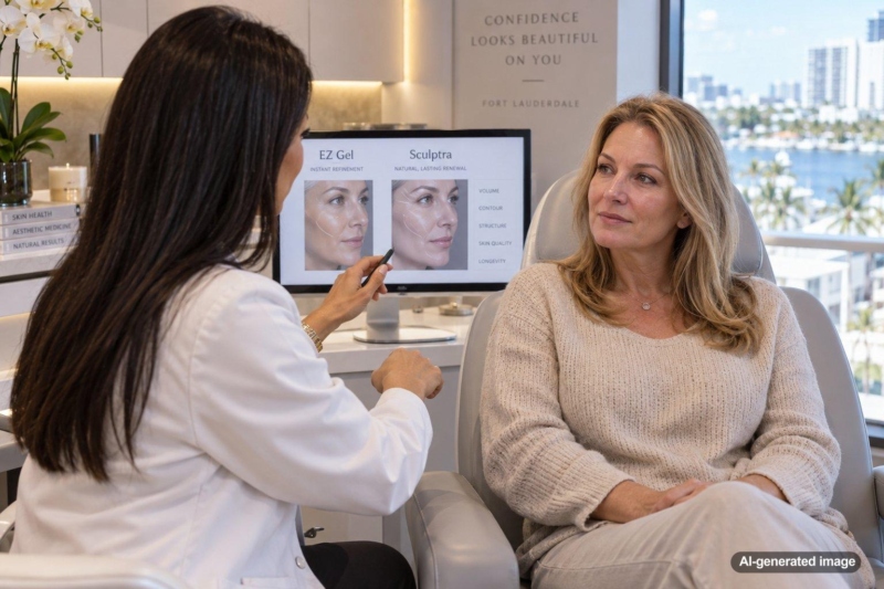 EZ Gel vs. Sculptra for Subtle Facial Rejuvenation
