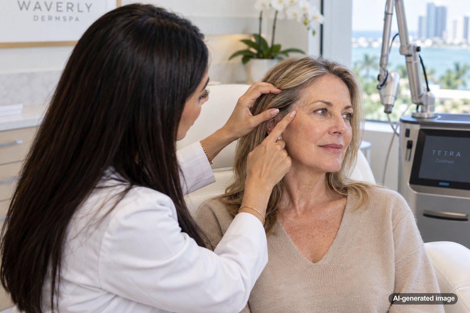 Tetra CoolPeel CO2 for Acne Scars on the Temples