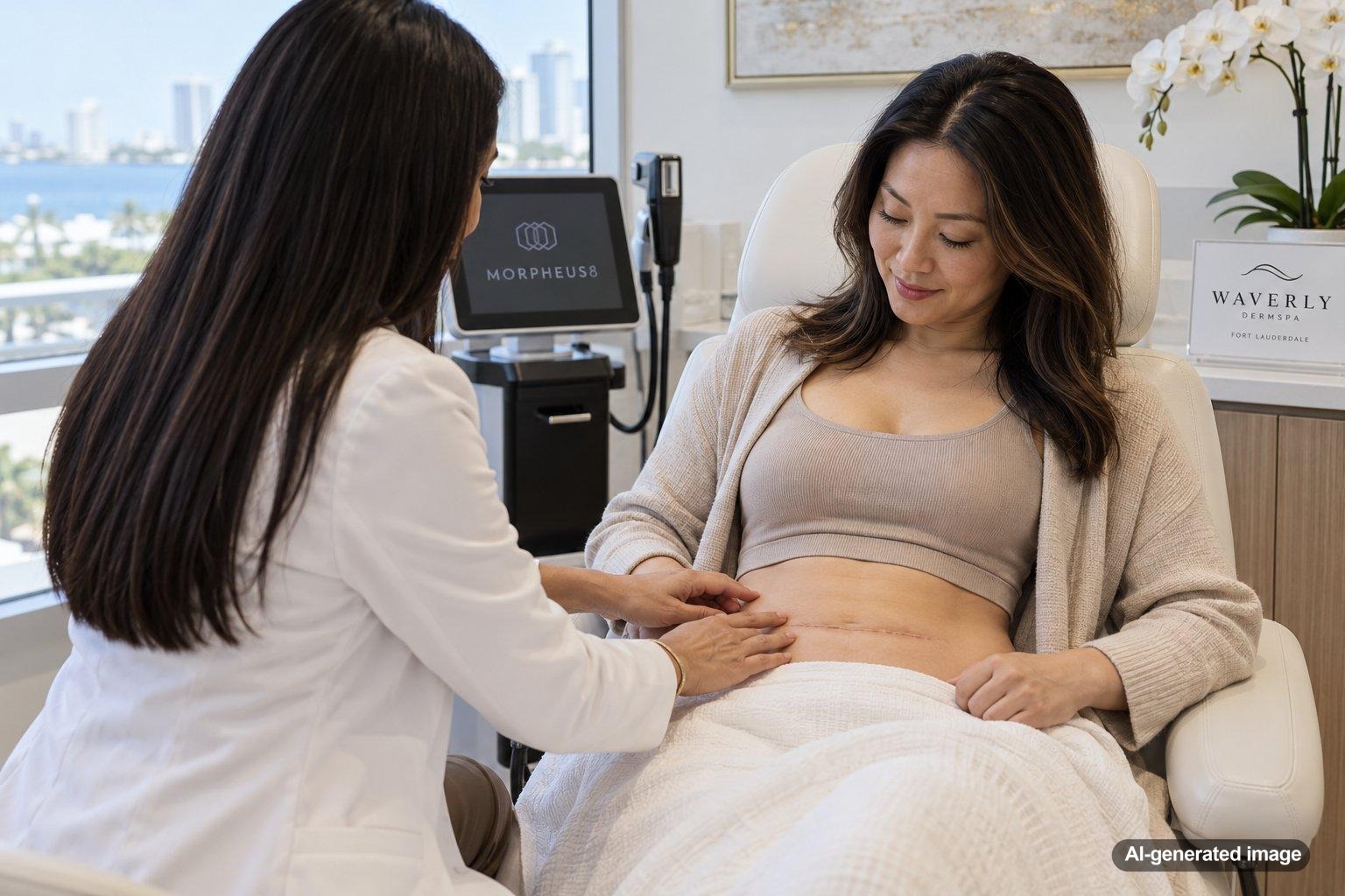 Morpheus8 for Surgical Scars on the Abdomen After Tummy Tuck