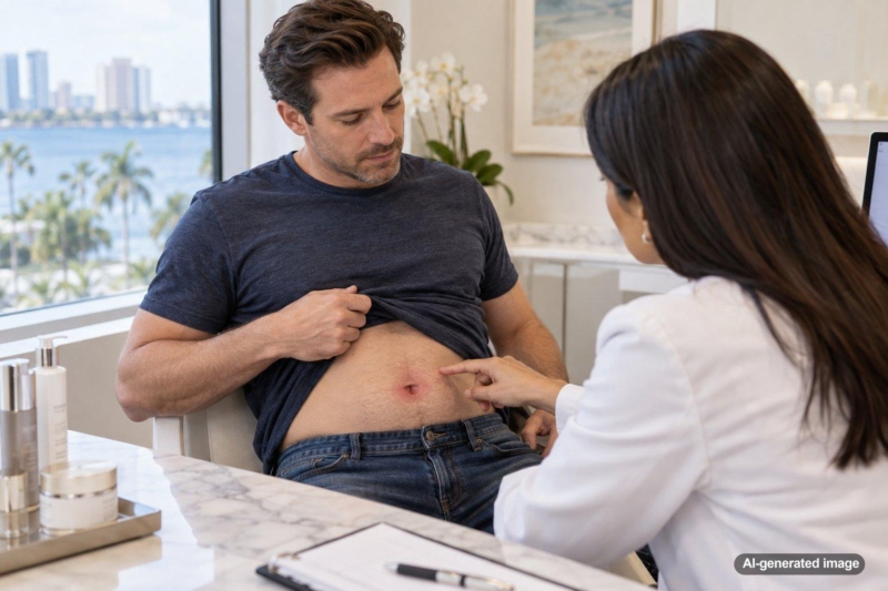 Why Do I Get a Red Ring Around My Belly Button From Jeans?
